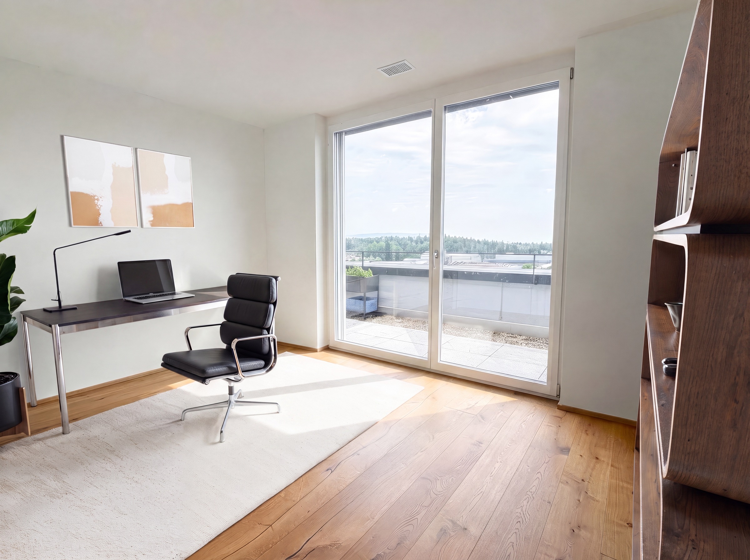 Büro mit Terrassenzugang